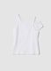 White stretch cotton top_0