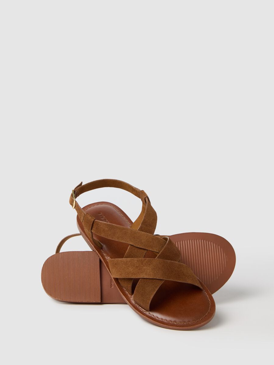 Brown sandals in genuine leather_2