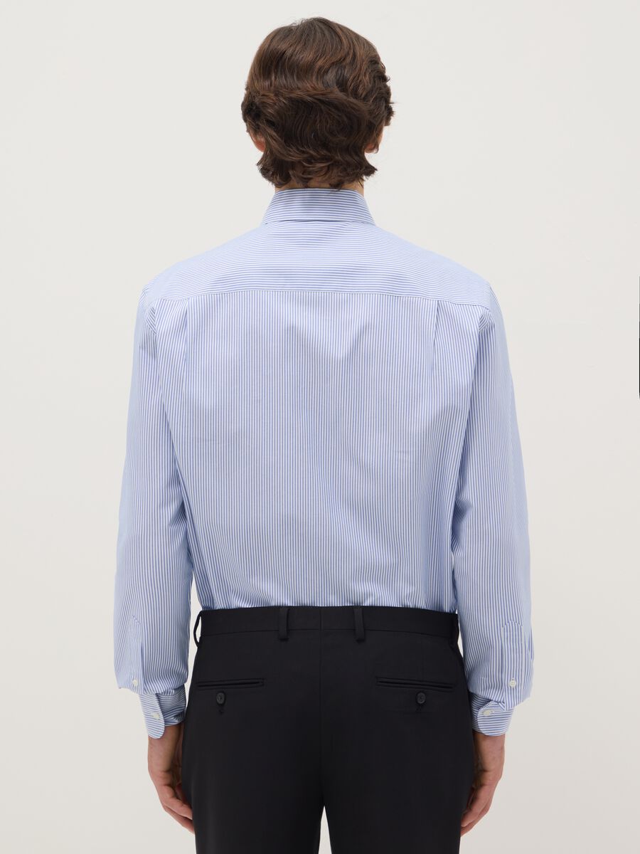 Multicolour striped shirt in cotton blend regular fit easy iron_2