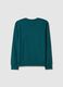Green crewneck sweatshirt for boys in pure cotton, regular fit with print_4