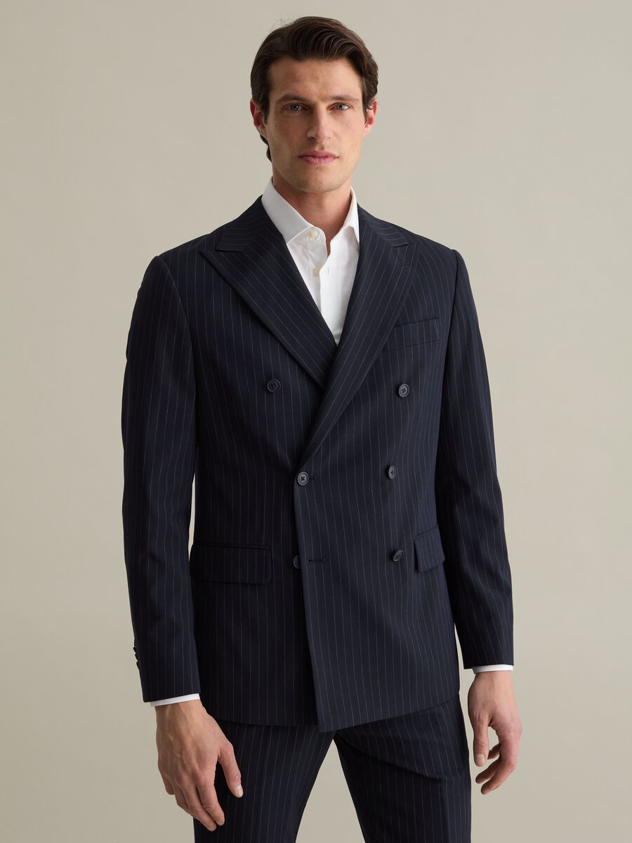 Abito gessato doppiopetto easy fit_1