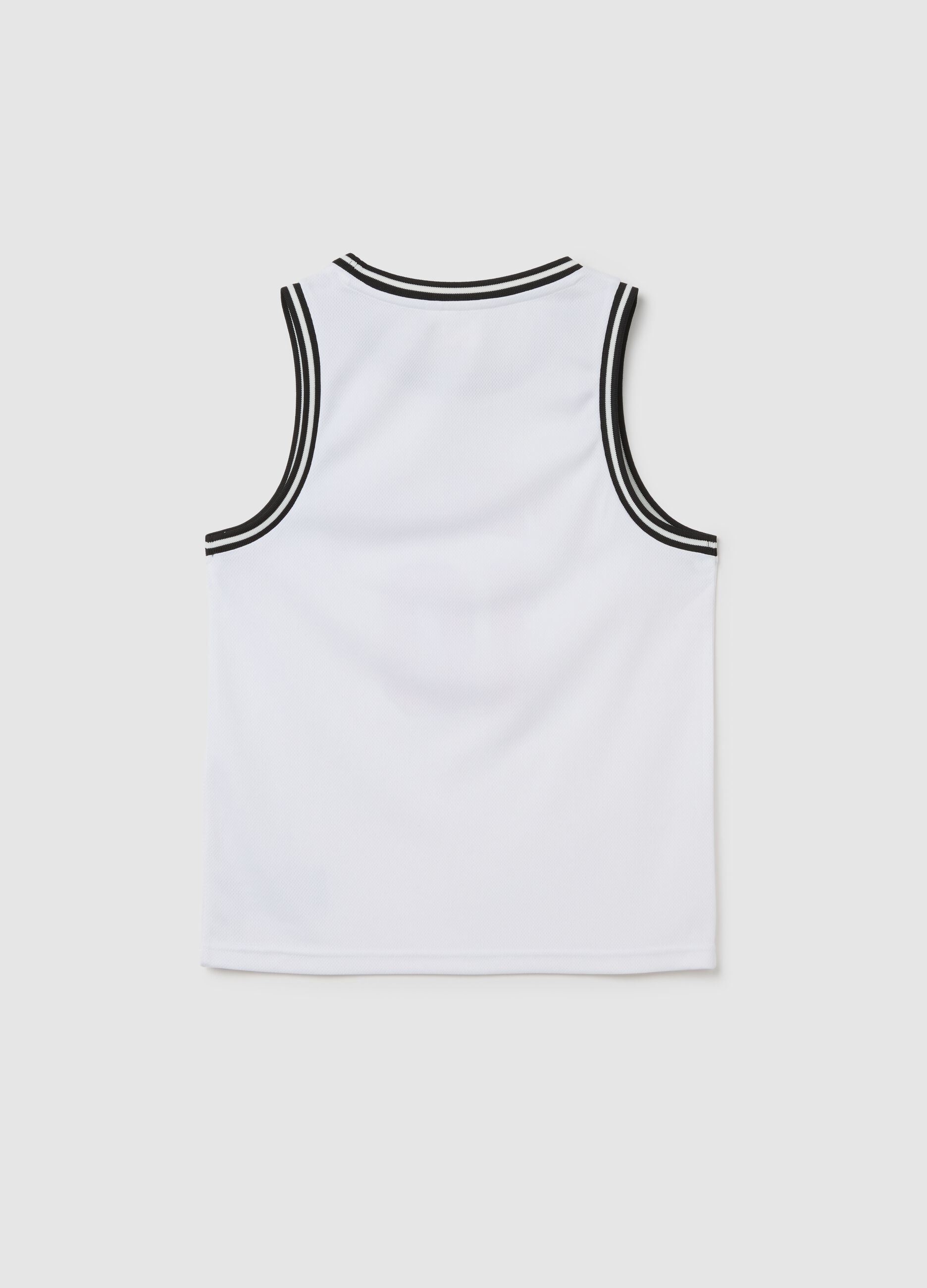 White Tank Top with Everlast Print