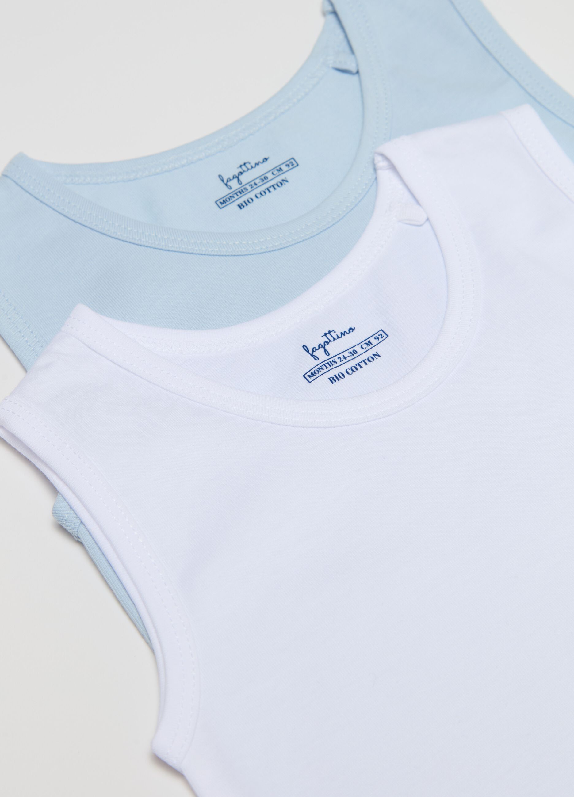 Three-pack racerback vests in jersey