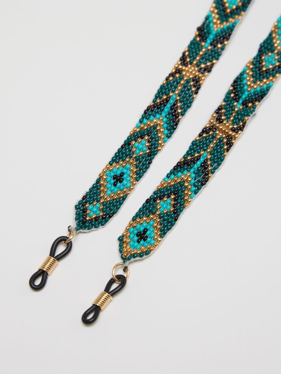 Glasses chain with ethnic-motif beads_1