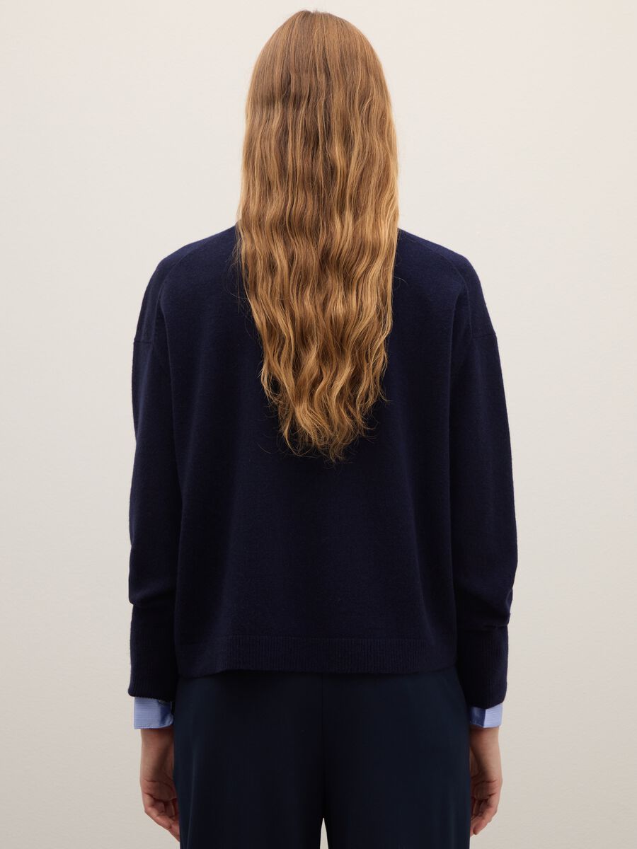 Blue pure wool sweater regular fit_2