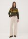 Maglia verde jacquard girocollo_1