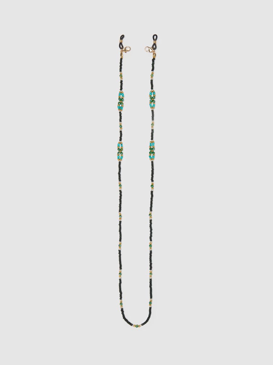 Glasses chain with multicoloured beads_0