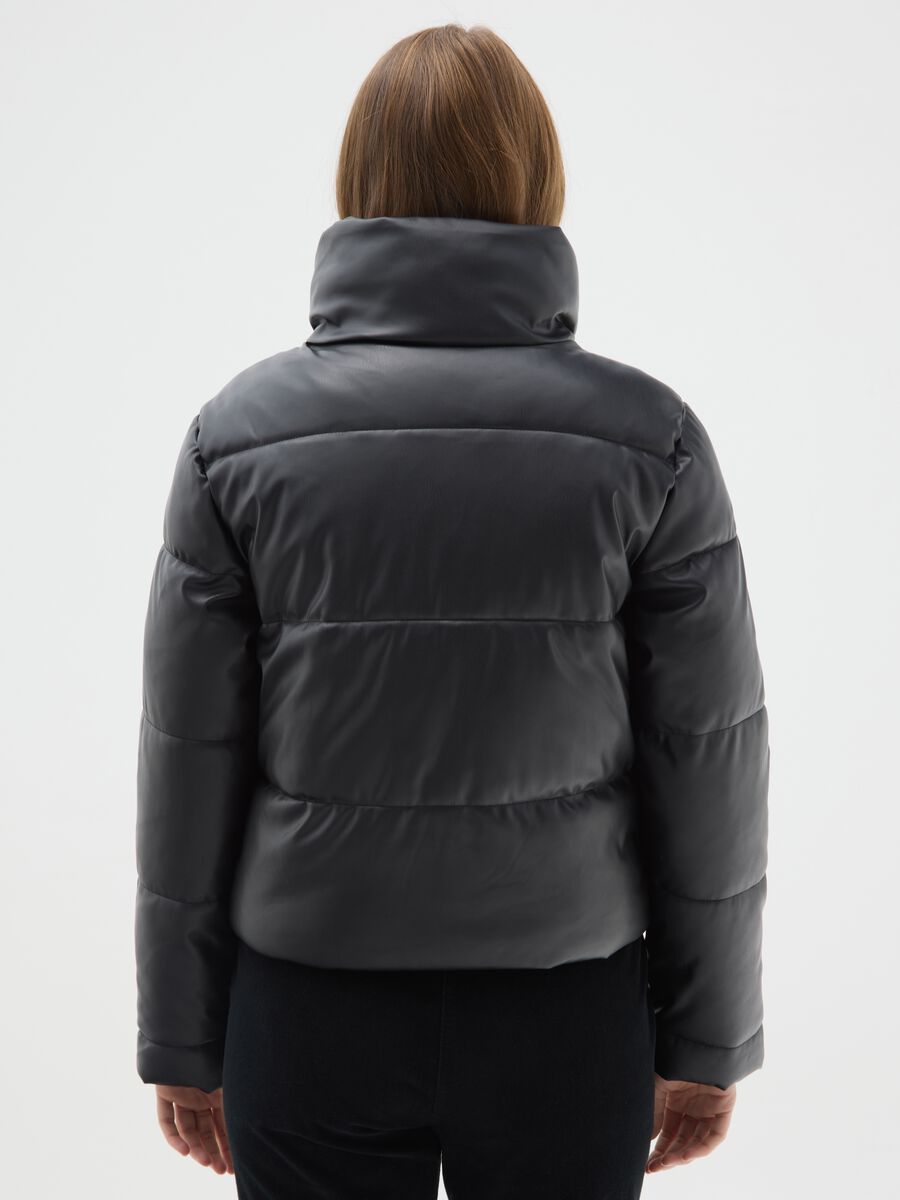 Giacca imbottita nera regular fit_2