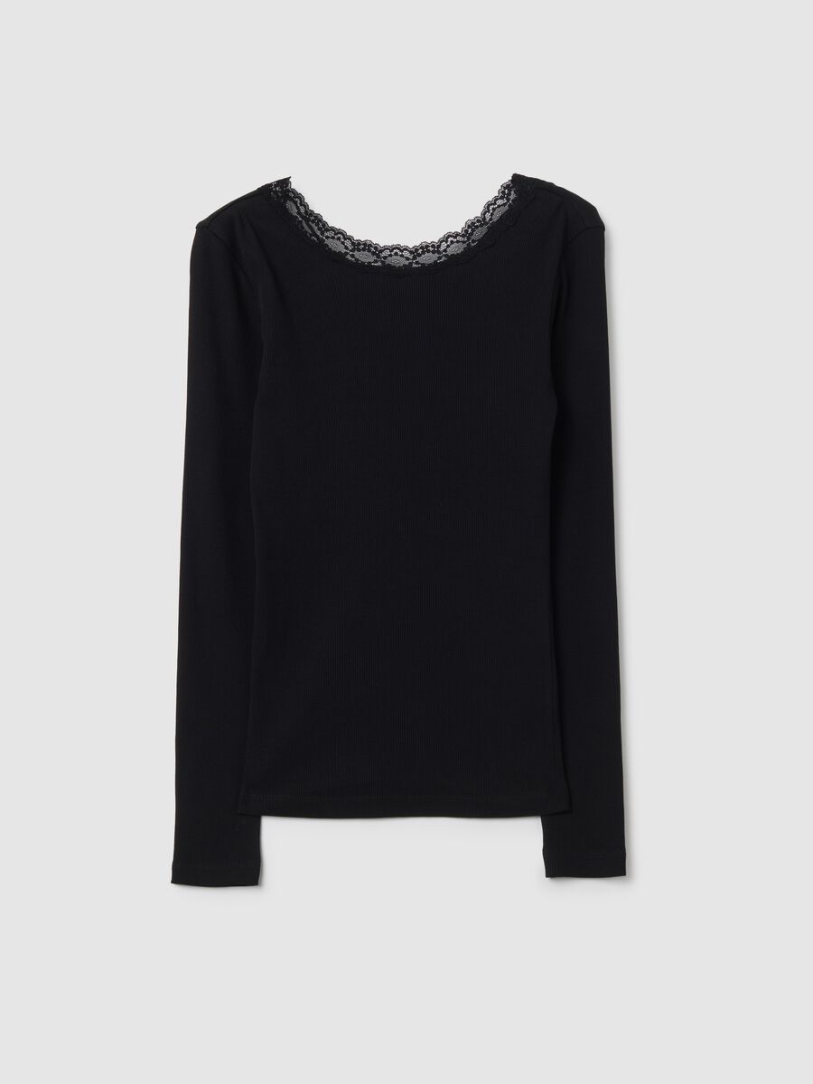 Black pure cotton regular fit jumper_0
