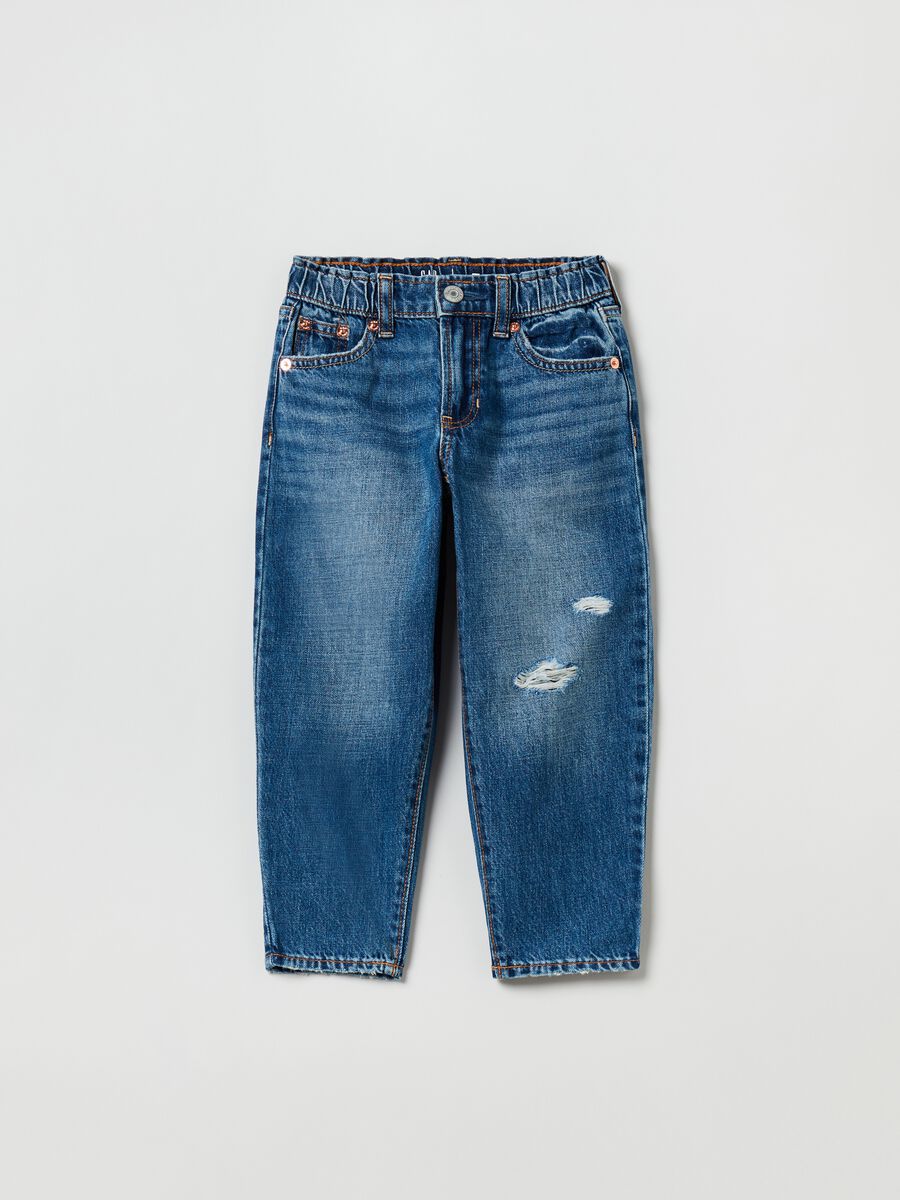 Slouchy jeans with abrasions_0