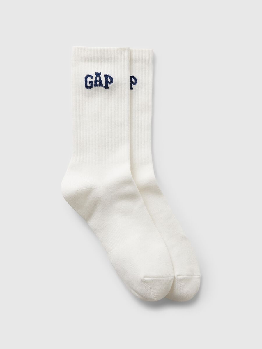 Tennis socks with logo lettering_0