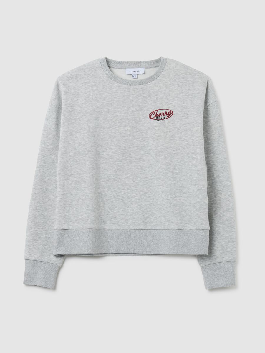 Felpa in misto cotone grigia regular fit_4