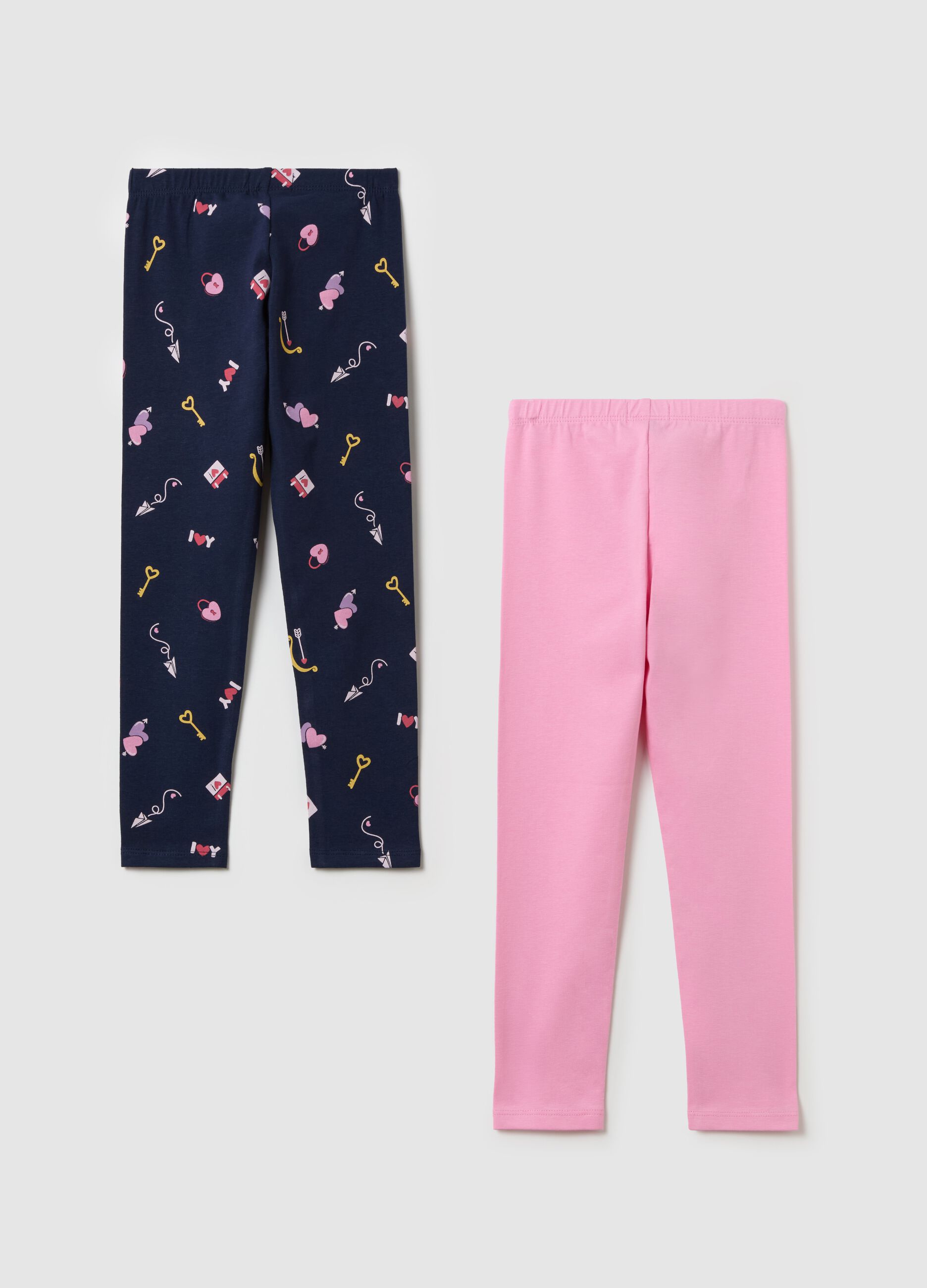 Two-pack leggings in stretch cotton