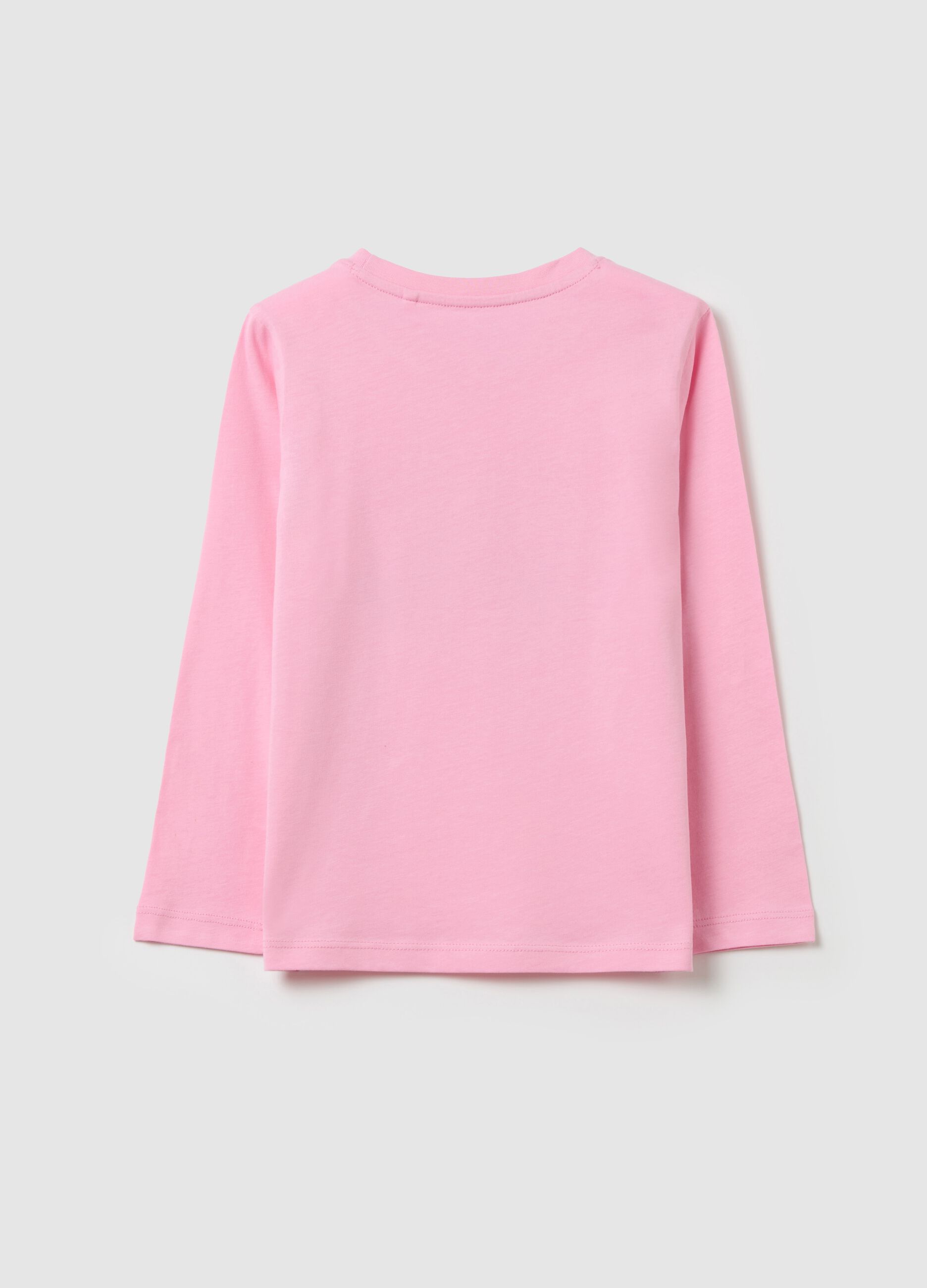 "Lovely" T-shirt with long sleeves in cotton