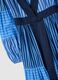 Multicolour striped pure cotton dress with regular fit and V-neck_6