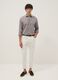 Grey linen-cotton blend shirt with regular fit_1