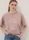 Pink pure cotton relaxed fit t-shirt with print_0