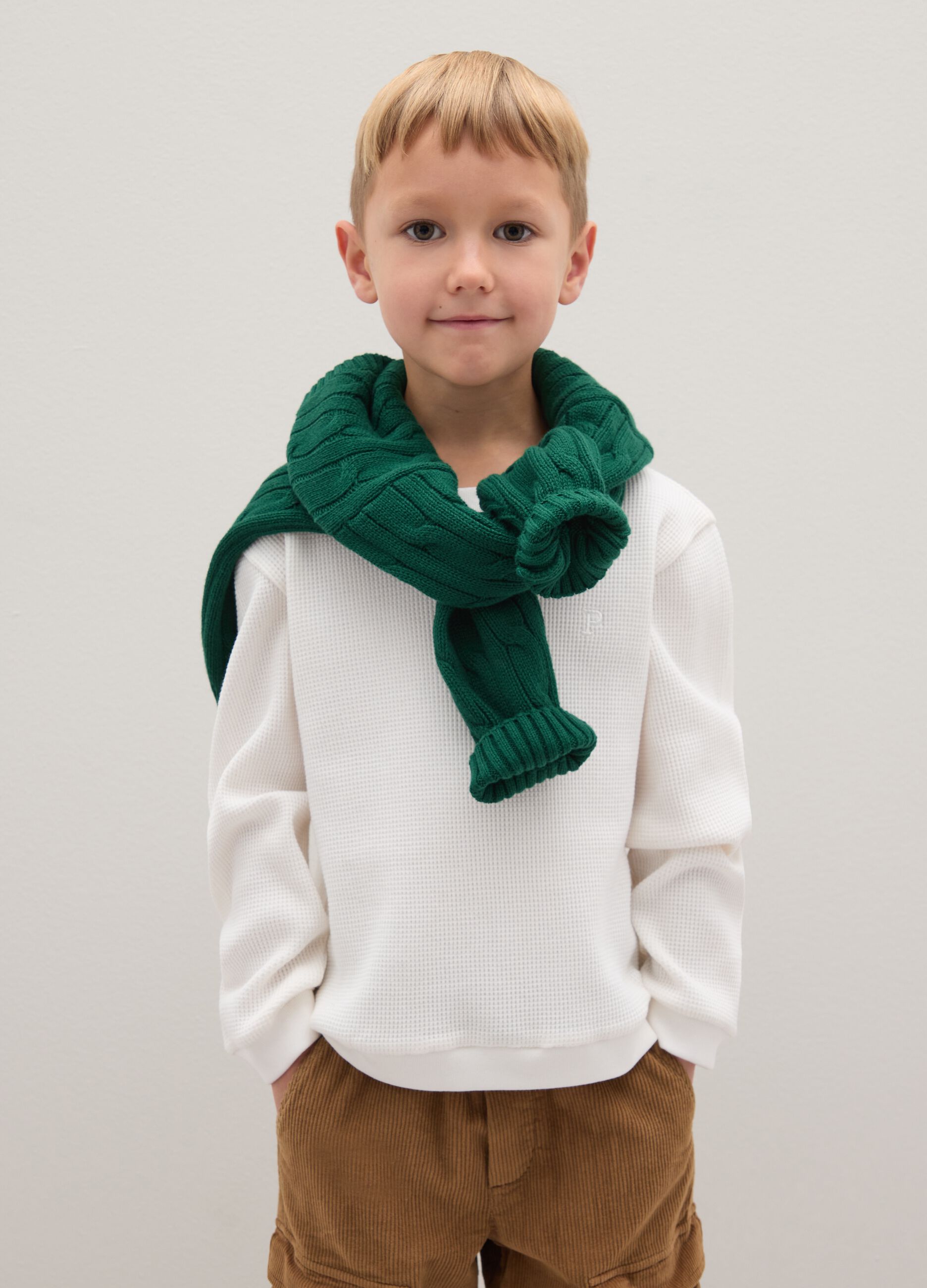 White Regular Fit Pure Cotton Kids' T-Shirt