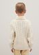 White High Neck Regular Fit Knitted Pullover for Kids_1