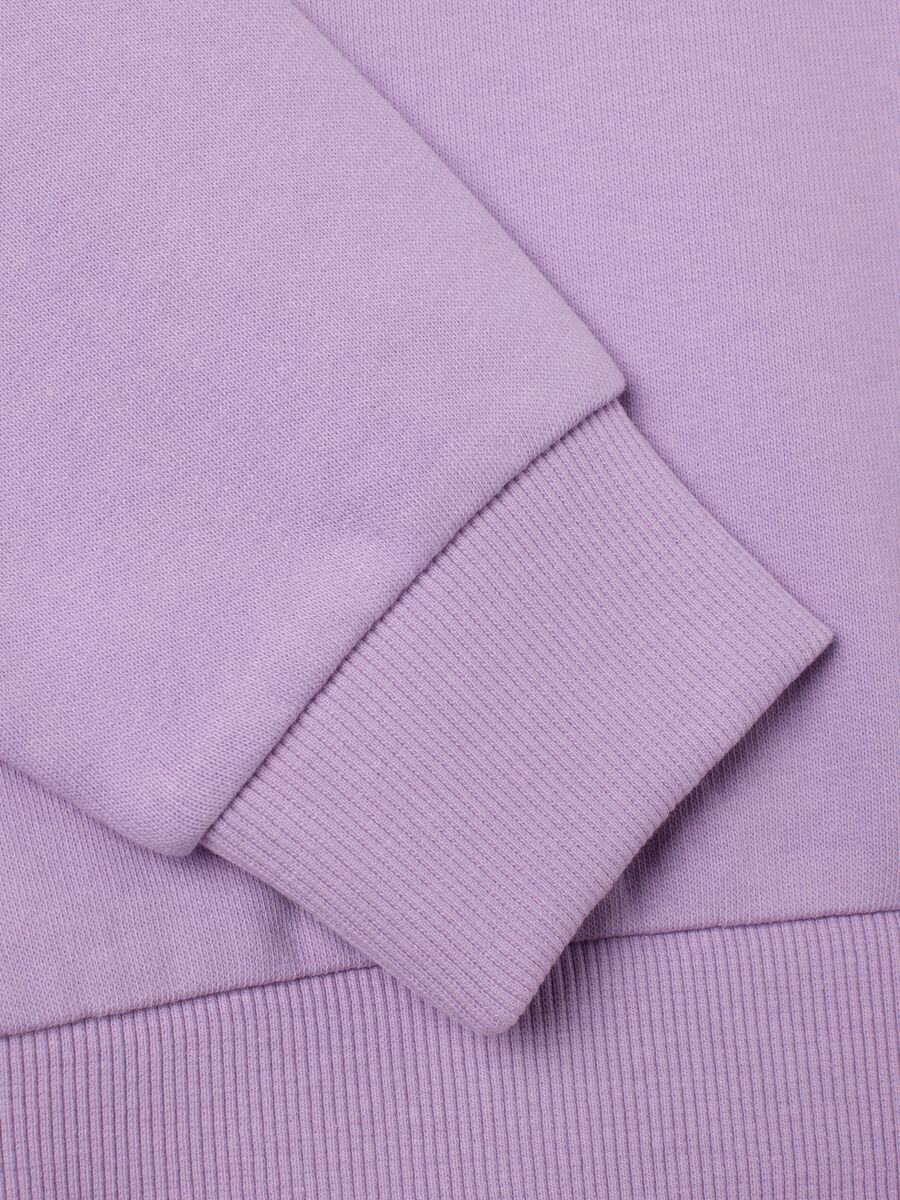 Purple cotton girl's sweatshirt with Barbie rhinestones_3
