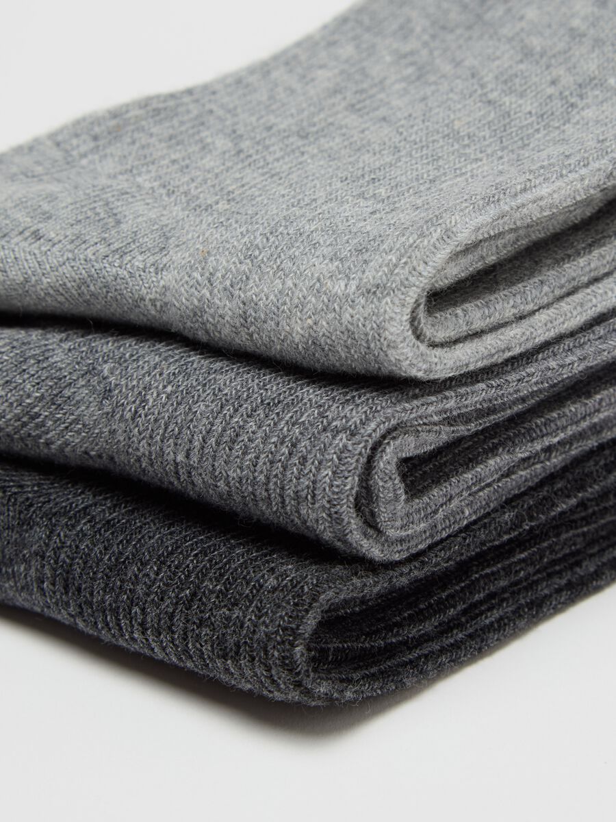 Three-pair pack short socks with gathered edging_2