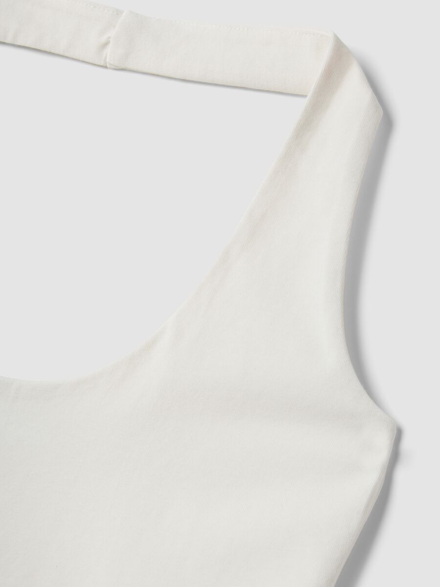 White stretch cotton tank top_5