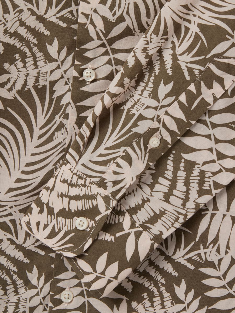 Camicia in cotone con stampa foliage_5