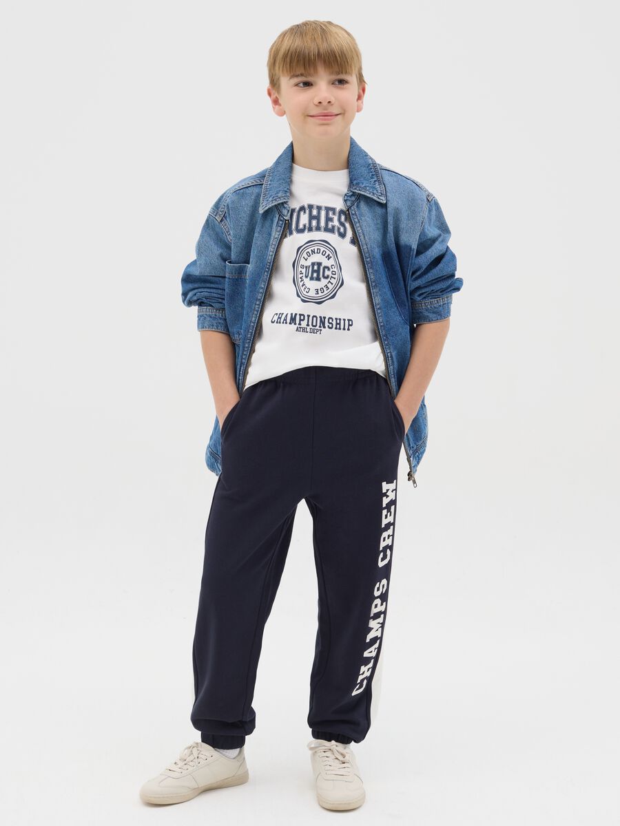 Joggers con bande a contrasto "Champs Crew"_1