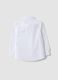 Camicia bianca in puro cotone con collo classico e taschino per bimbo_1
