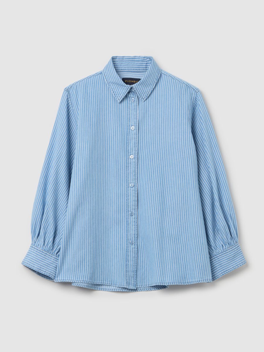 Striped fluid shirt with three-quarter sleeves_4