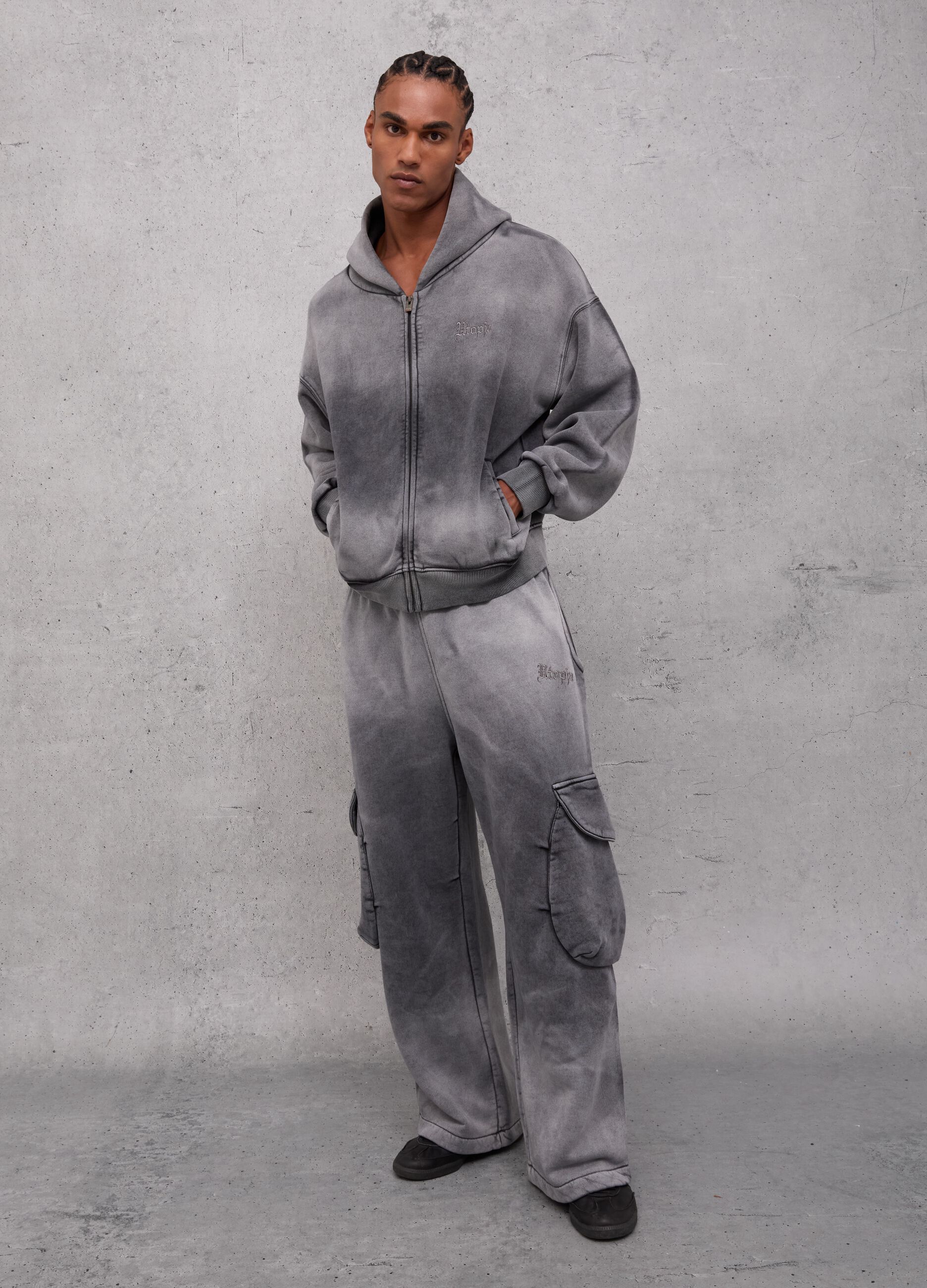 Sunfaded Cargo Sweatpants Vintage Grey
