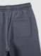 Children's navy blue pure cotton trousers with regular fit and elasticated waist_3