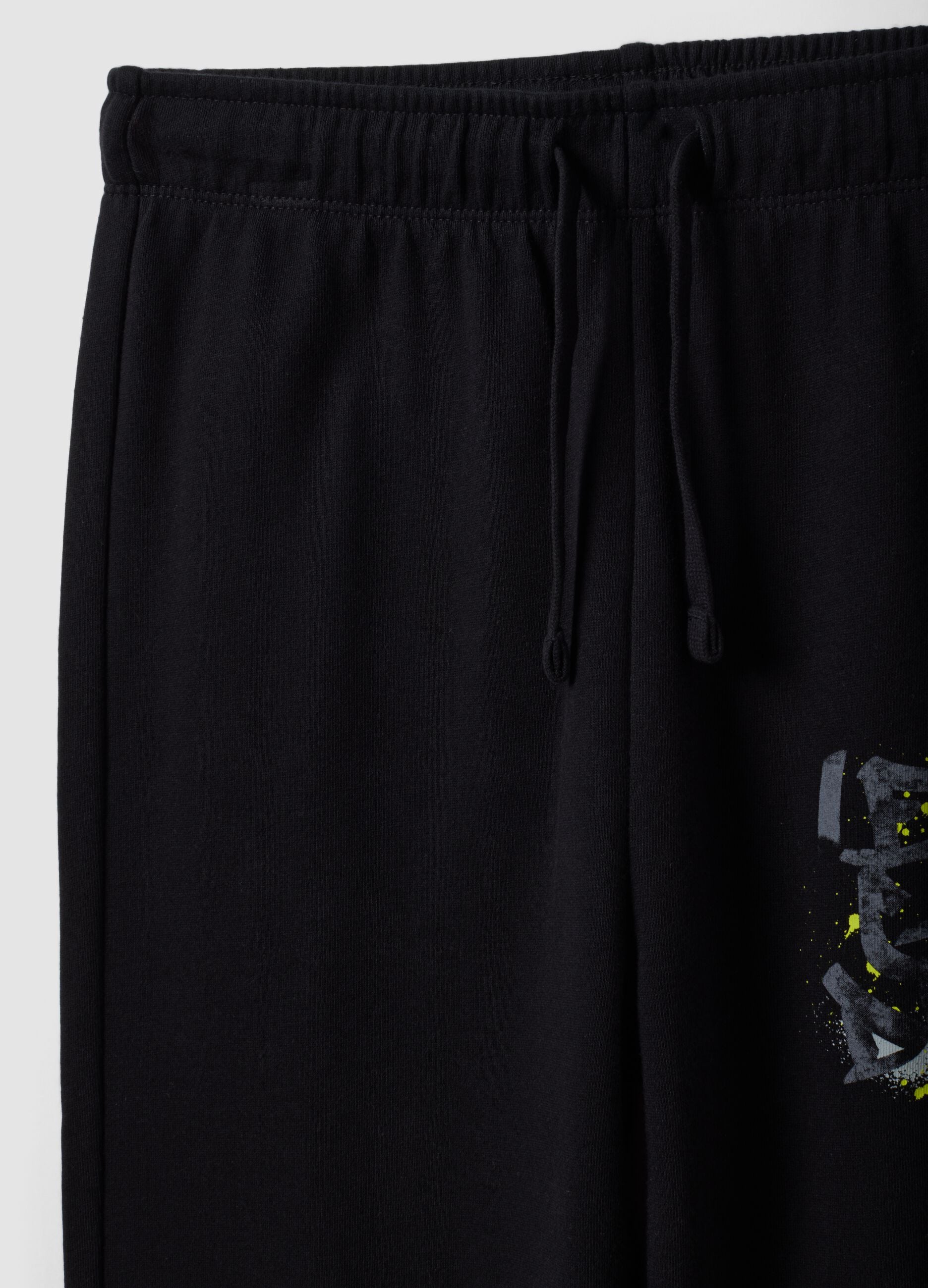 Black pure cotton joggers