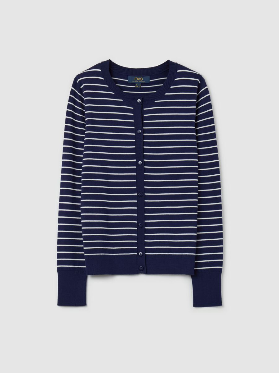 Cardigan with striped pattern_4