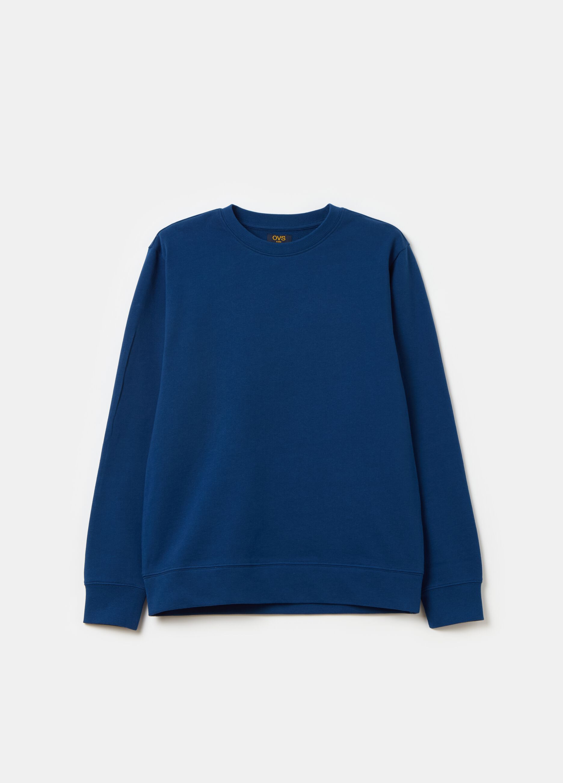 French terry sweatshirt with round neck