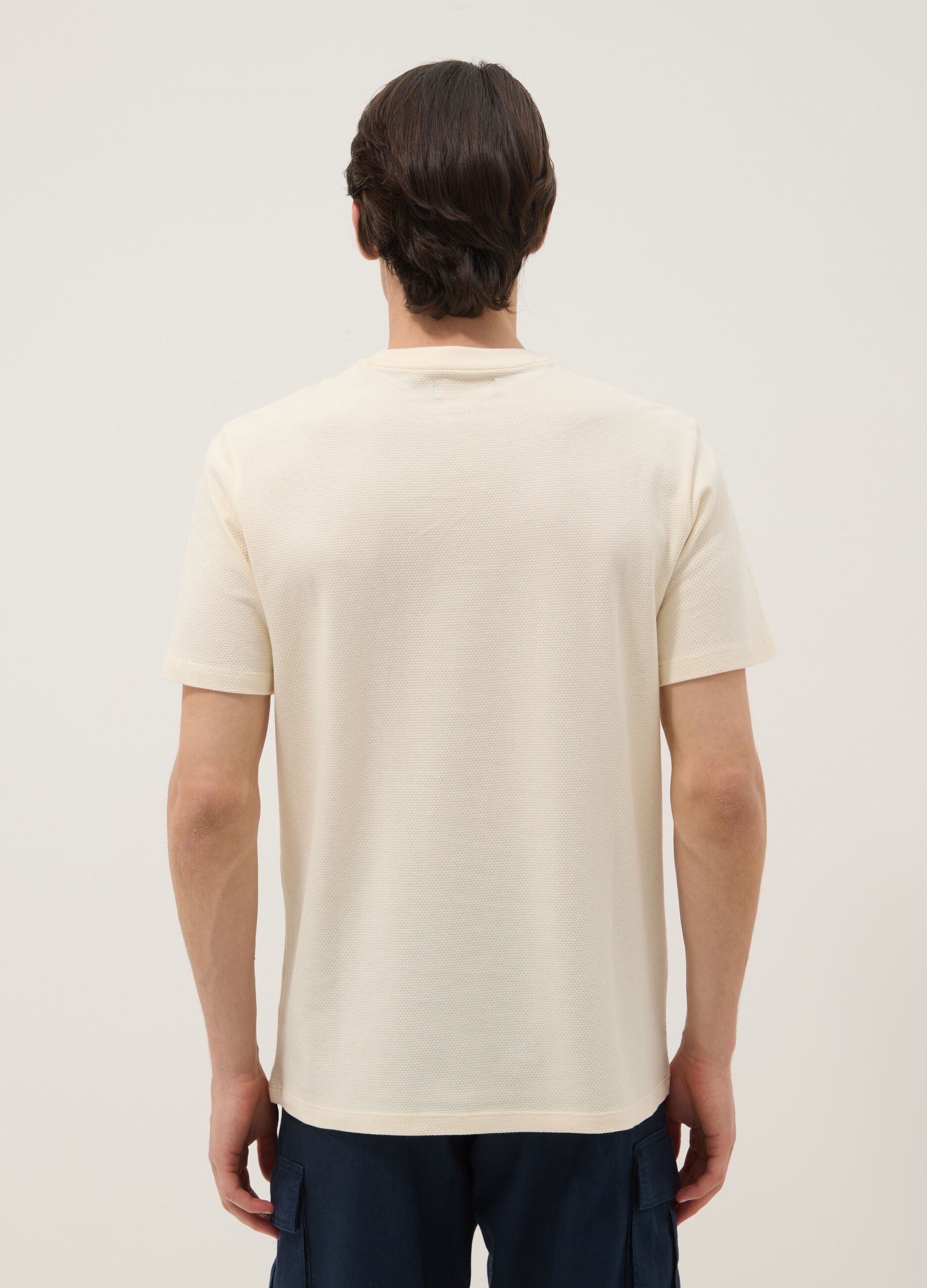 White short-sleeve pure cotton T-shirt
