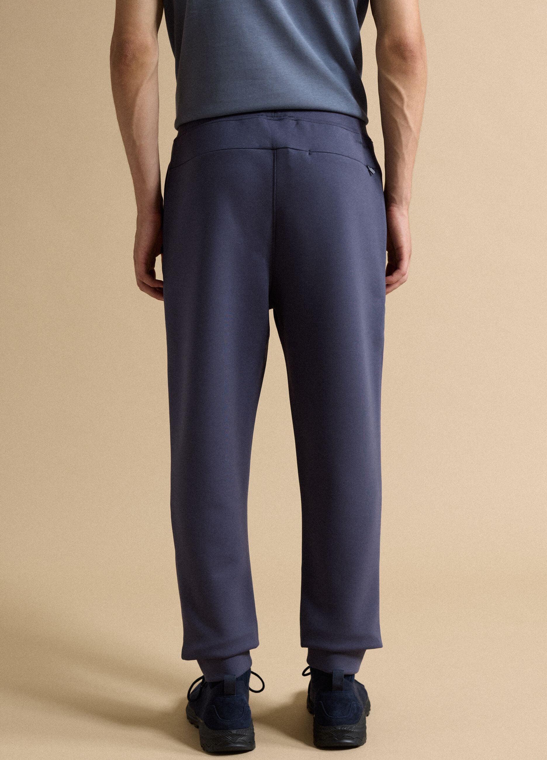 Jogger blu regular fit in tessuto elasticizzato Easy dry