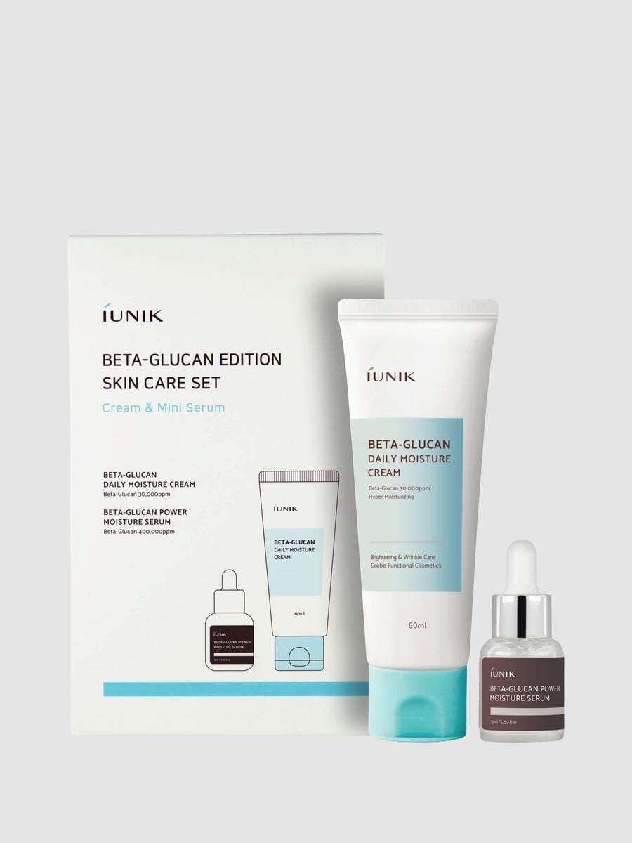 Beta-Glucan Edition Skincare Set: 15 ml Serum, 60 ml Face Cream - Korean Beauty Care_0