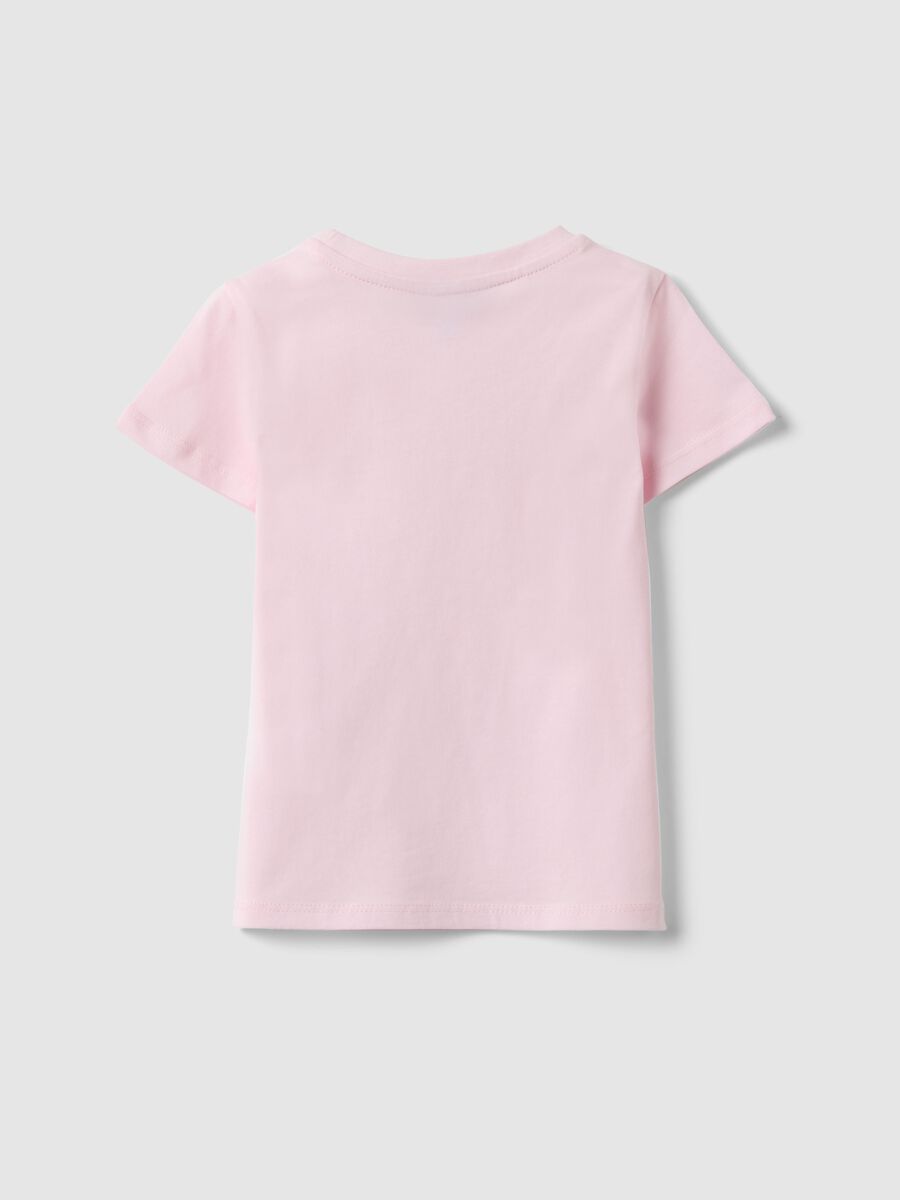 Girls' Pink Pure Cotton T-shirt with Butterflies, Regular Fit_1