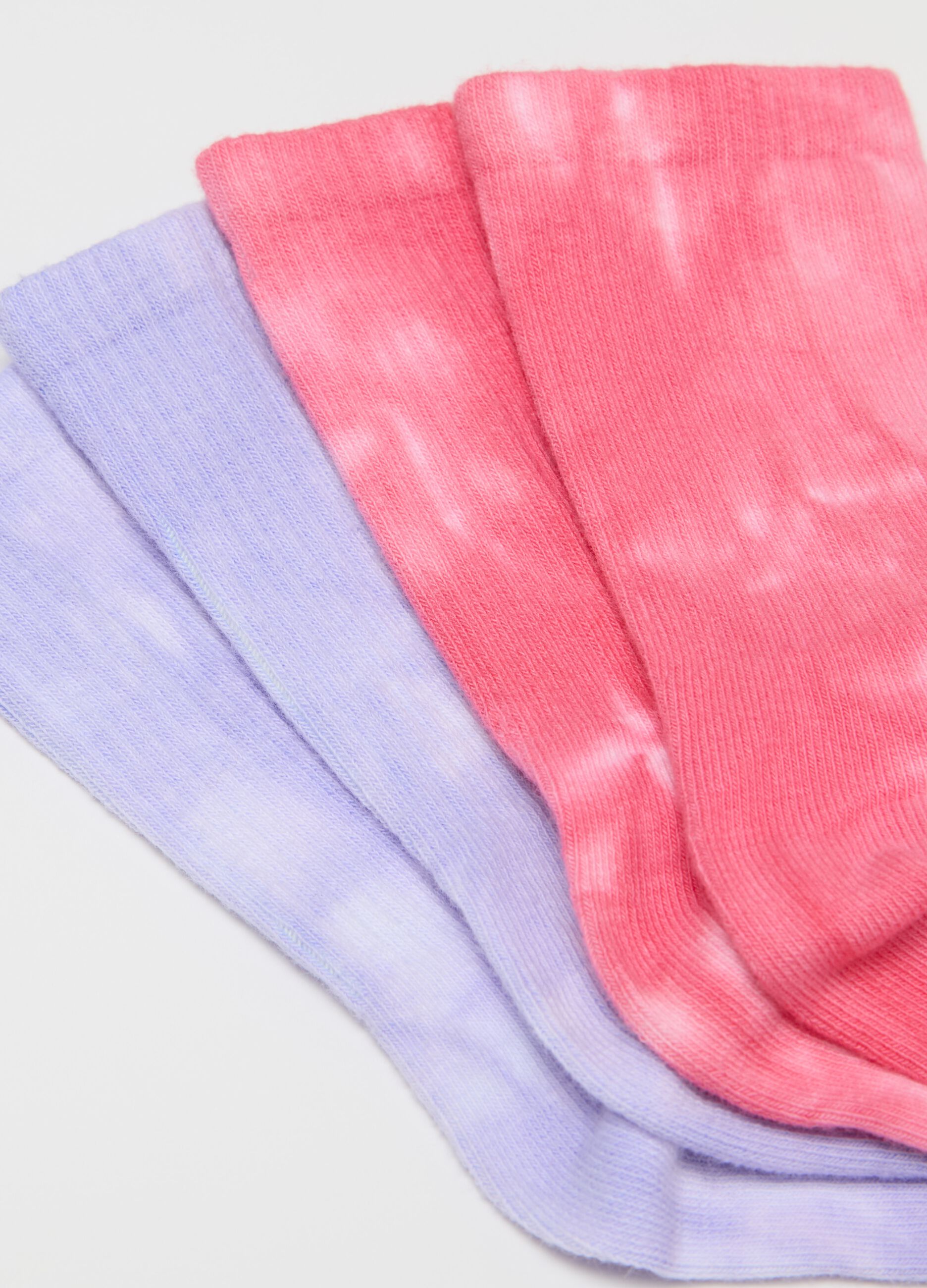 Two-pack socks with Tie-dye pattern
