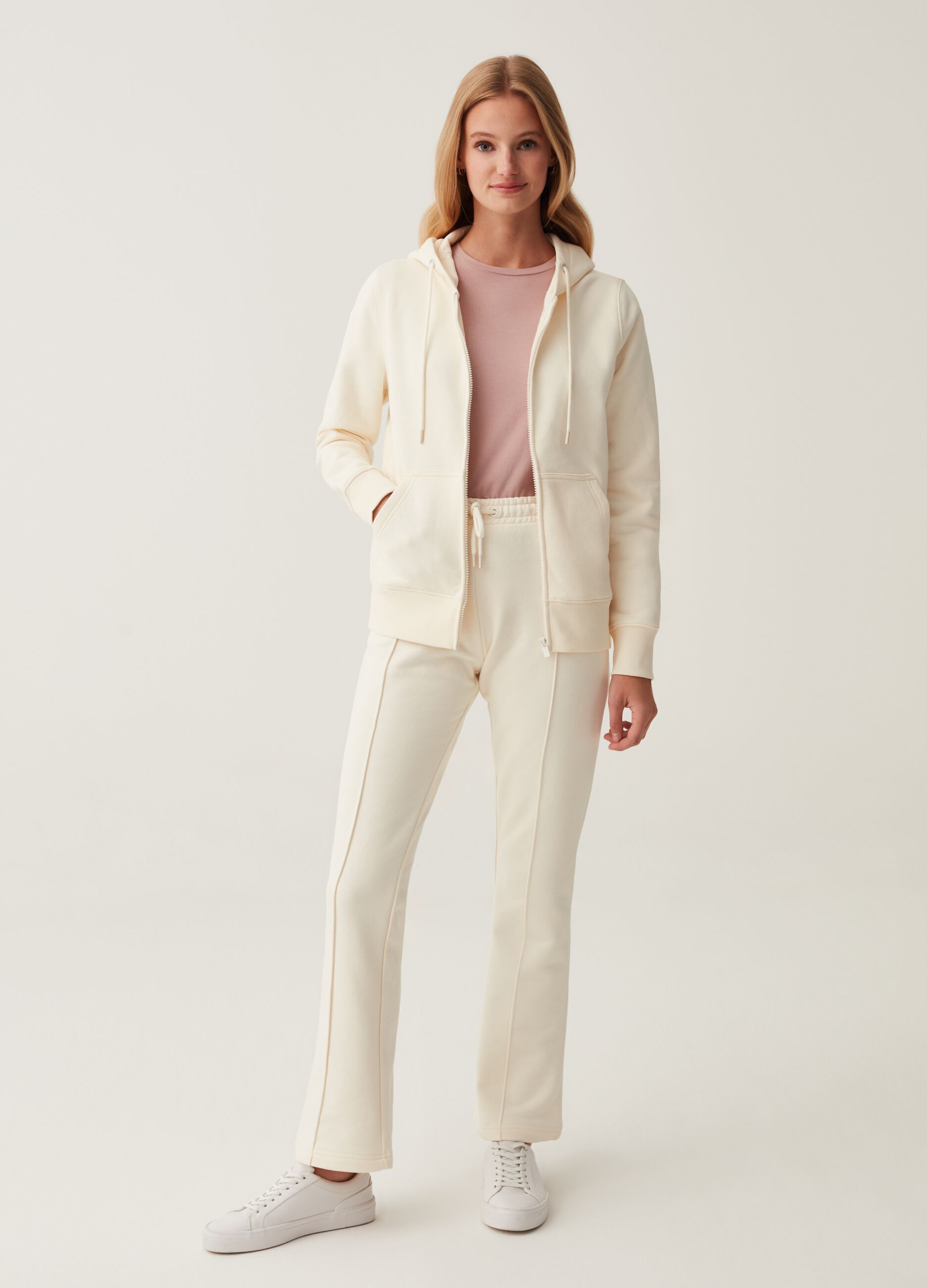 Full-zip in French Terry con cappuccio