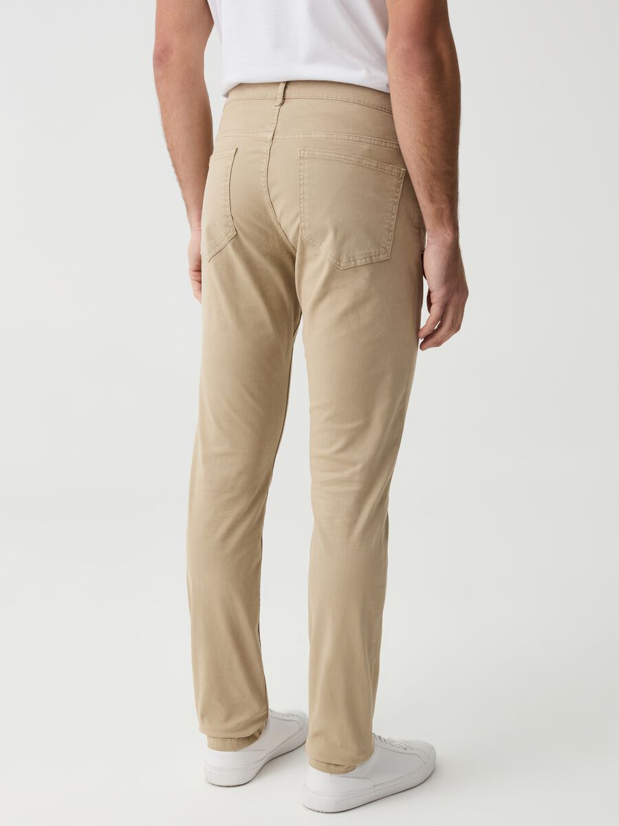 Five-pocket stretch cotton trousers_2