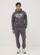 Grey cotton-blend hoodie with Chicago Bulls print_1