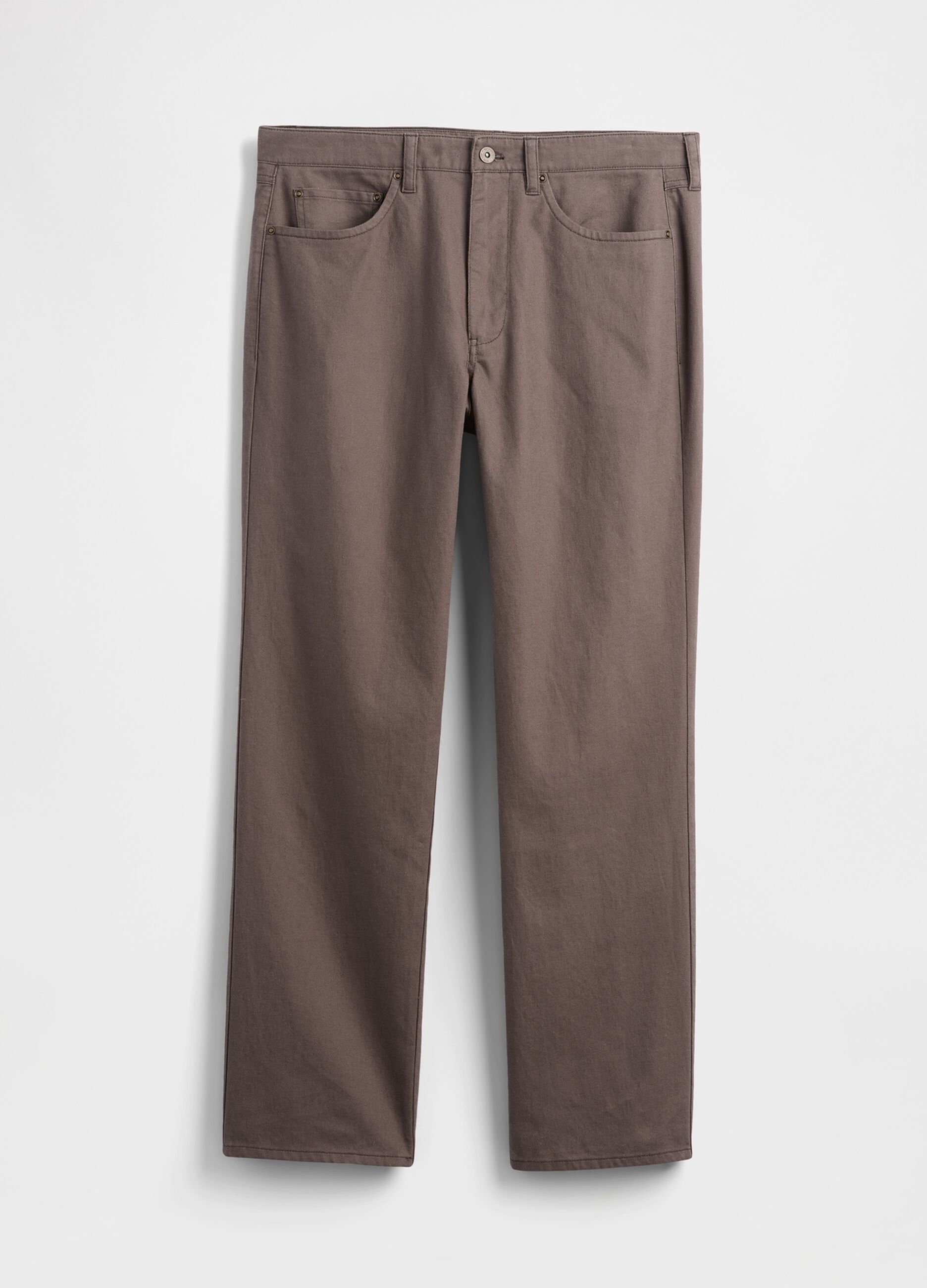 Pantaloni slim fit in misto lino e cotone