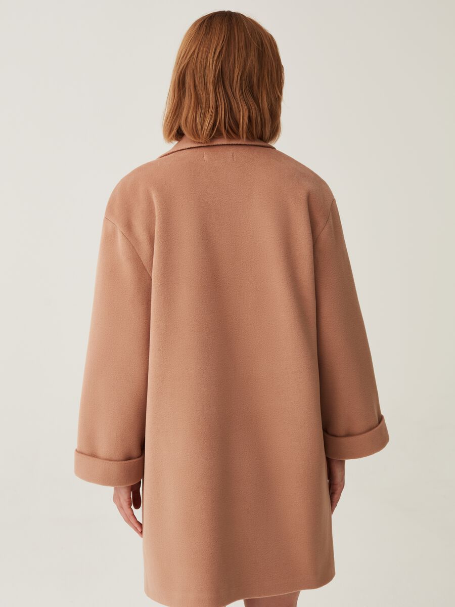 Cappotto lungo aperto in panno_2