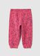 Girls' pink regular fit trousers in pure cotton_0