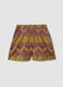 Multicolour pure cotton shorts with openwork embroidery, regular fit_4