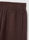 Brown relaxed cotton blend trousers_5
