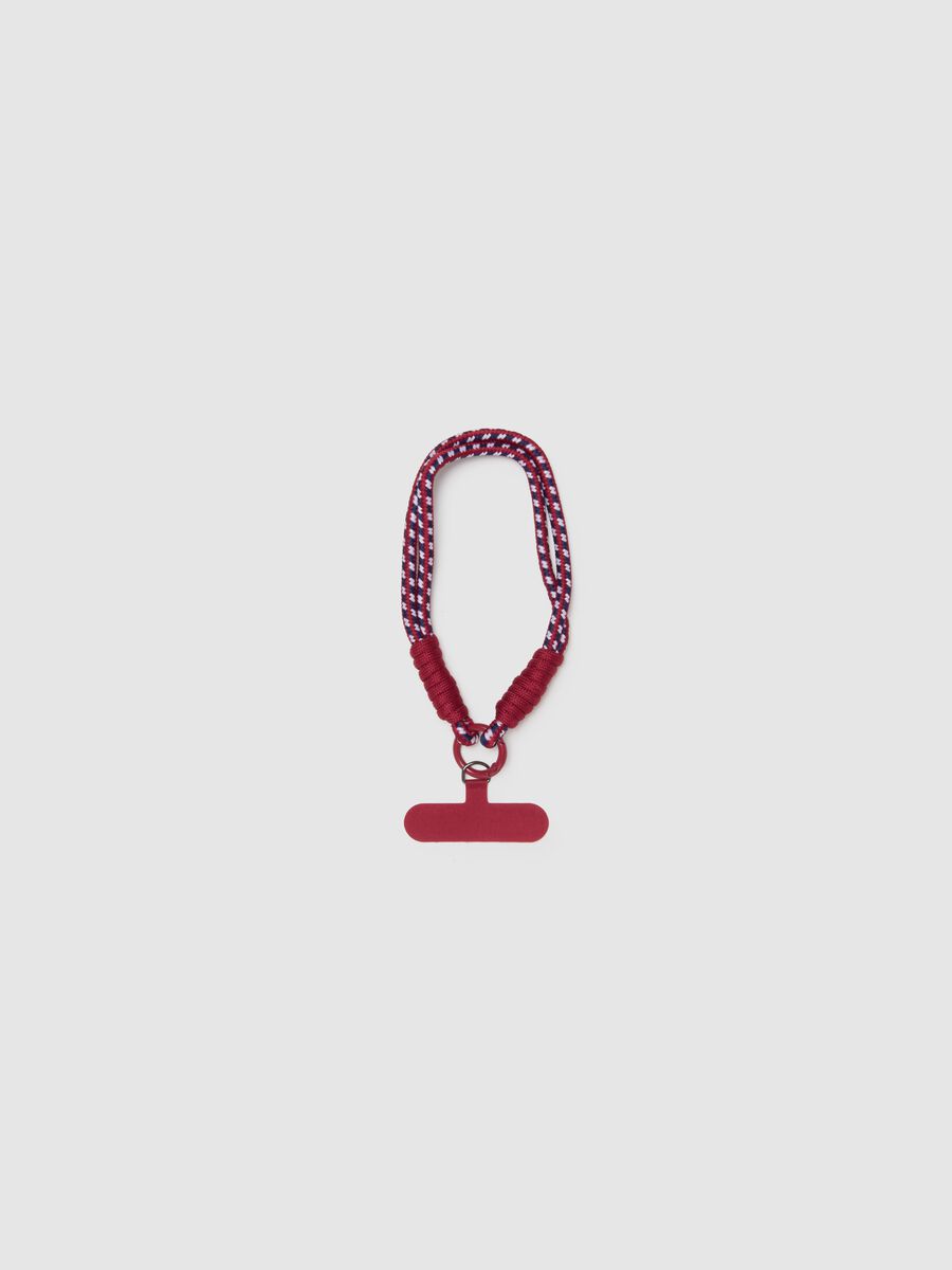 Multicolor keychain with metallic details_0