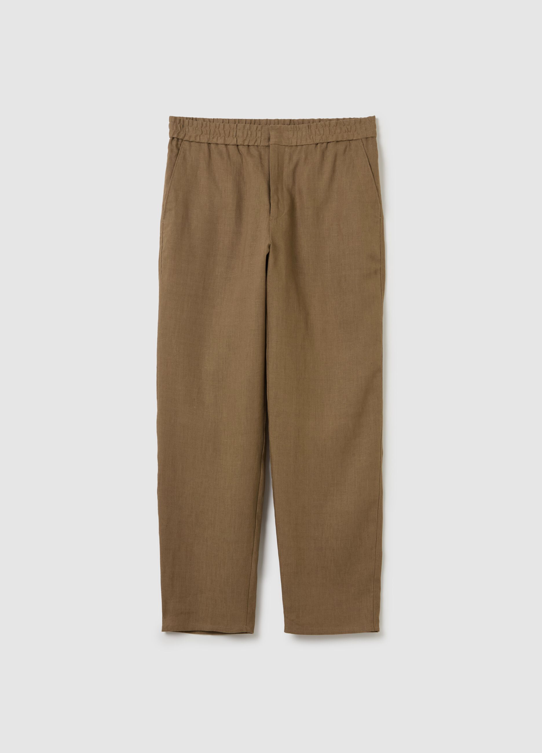 Contemporary trousers in linen